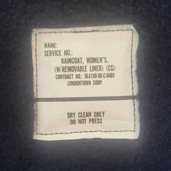 Vintage Navy Women’s Raincoat, 14R, Double-Breasted w/ Belt & Removable Liner - Picture 6 of 6